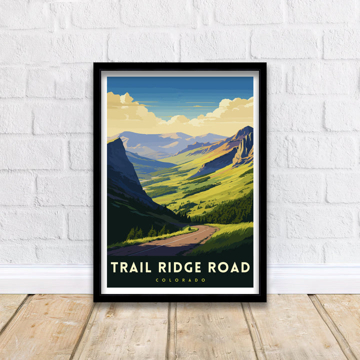 Trail Ridge Road Colorado Travel Print| Colorado Wall Decor Rocky Mountain National Park Mountain Landscape Art Colorado Scenic