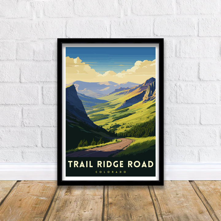 Trail Ridge Road Colorado Travel Print| Colorado Wall Decor Rocky Mountain National Park Mountain Landscape Art Colorado Scenic