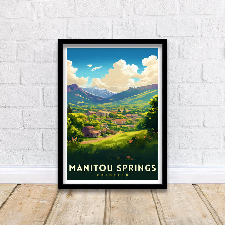 Manitou Springs Colorado Travel Print| Colorado Wall Decor Manitou Springs Poster Rocky Mountain Travel Prints Colorado Art Print Manitou