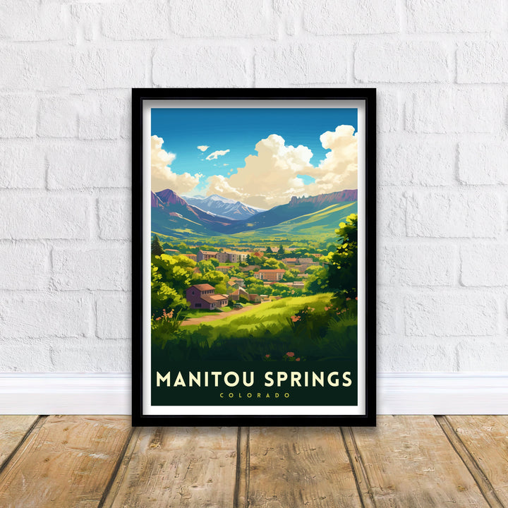 Manitou Springs Colorado Travel Print| Colorado Wall Decor Manitou Springs Poster Rocky Mountain Travel Prints Colorado Art Print Manitou