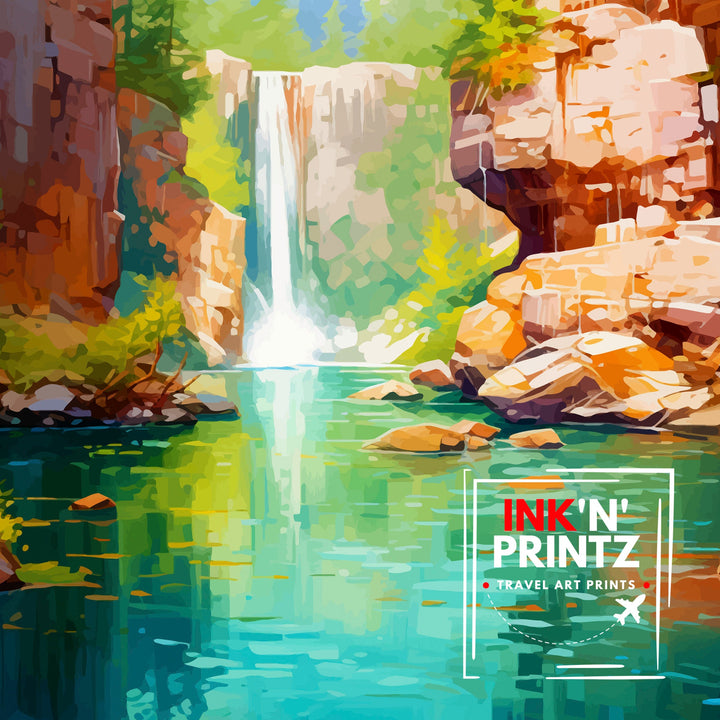 Hanging Lake Colorado Travel Print| Colorado Wall Decor Hanging Lake Poster Rocky Mountain Travel Prints Colorado Art Print Hanging Lake