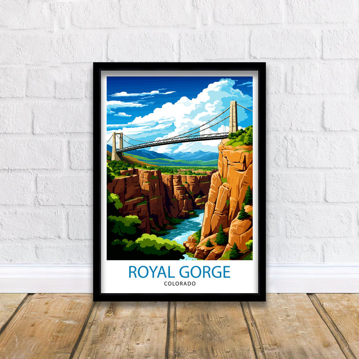 Royal Gorge Bridge Colorado Travel Print Colorado Wall Decor Royal Gorge Poster Colorado Travel Prints Royal Gorge Bridge Art Print Colorado
