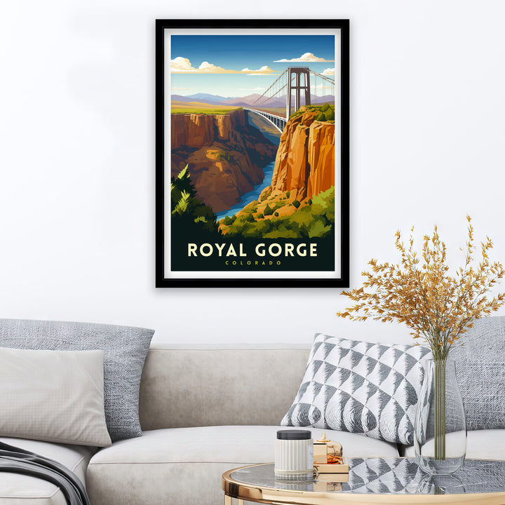 Royal Gorge Bridge Colorado Travel Print Colorado Wall Decor Royal Gorge Poster Colorado Travel Prints Royal Gorge Bridge Art Print Colorado