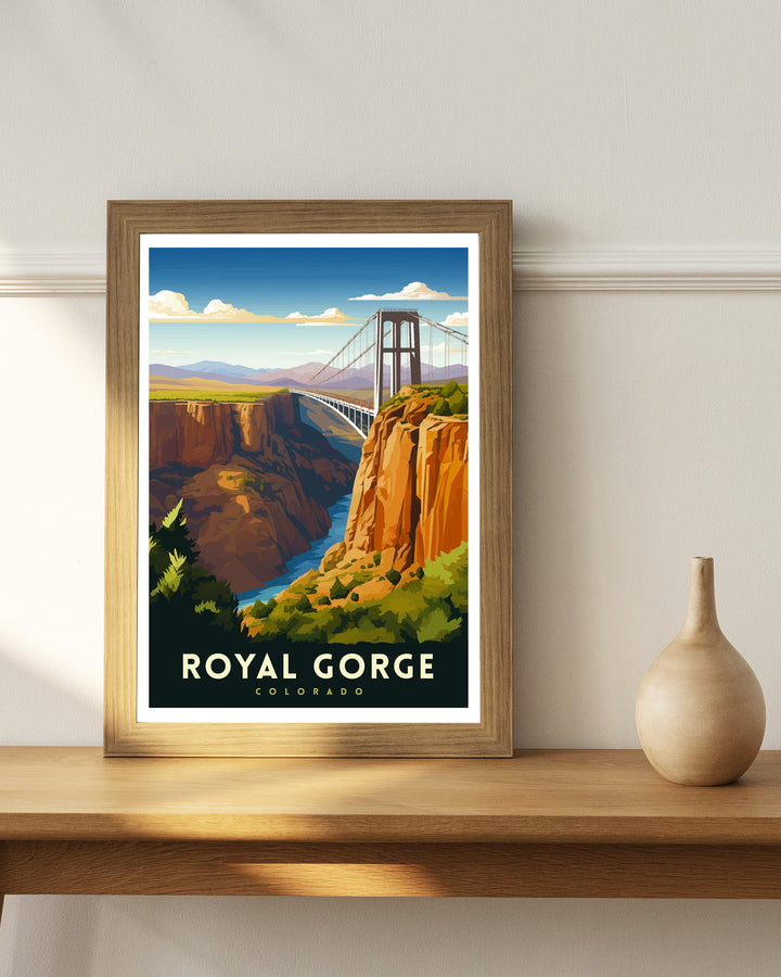 Royal Gorge Bridge Colorado Travel Print Colorado Wall Decor Royal Gorge Poster Colorado Travel Prints Royal Gorge Bridge Art Print Colorado