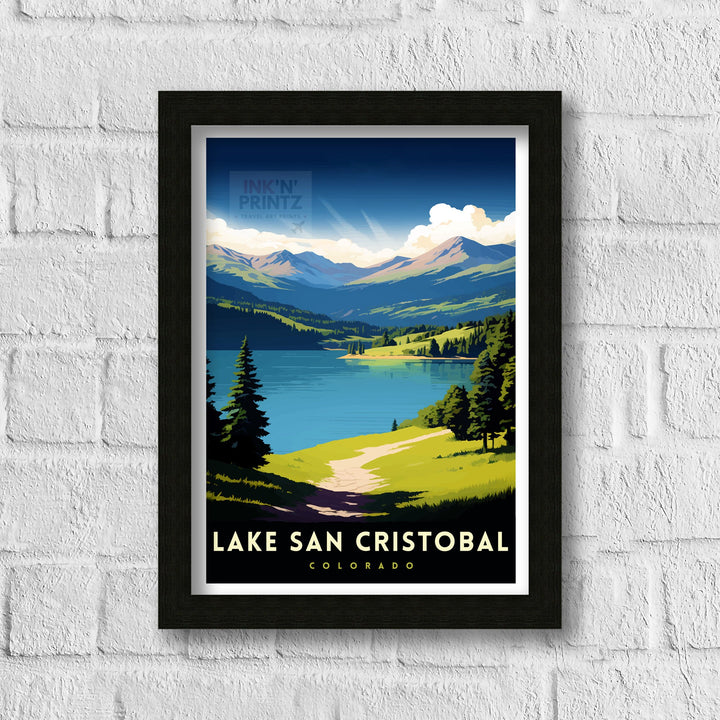 Lake San Cristobal Colorado Travel Print| Colorado Wall Decor Lake San Cristobal Poster Rocky Mountain Travel Prints Colorado Art Print