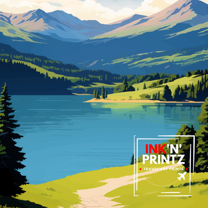 Lake San Cristobal Colorado Travel Print| Colorado Wall Decor Lake San Cristobal Poster Rocky Mountain Travel Prints Colorado Art Print