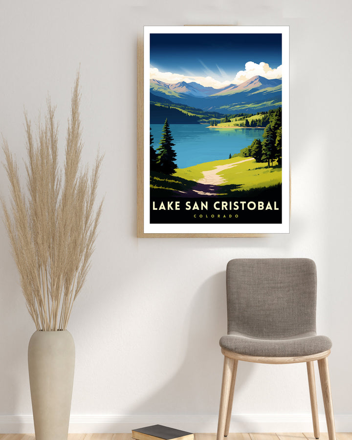 Lake San Cristobal Colorado Travel Print| Colorado Wall Decor Lake San Cristobal Poster Rocky Mountain Travel Prints Colorado Art Print