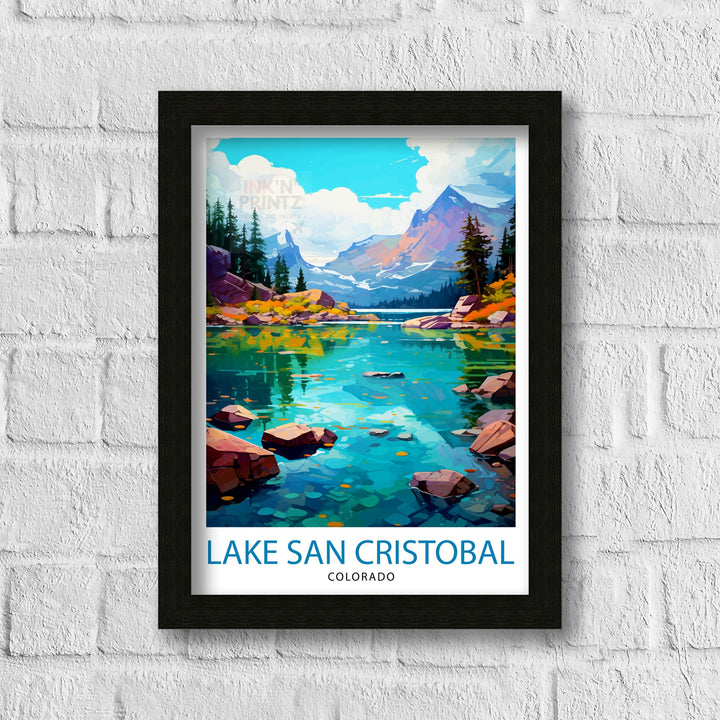 Lake San Cristobal Colorado Travel Print| Colorado Wall Decor Lake San Cristobal Poster Rocky Mountain Travel Prints Colorado Art Print