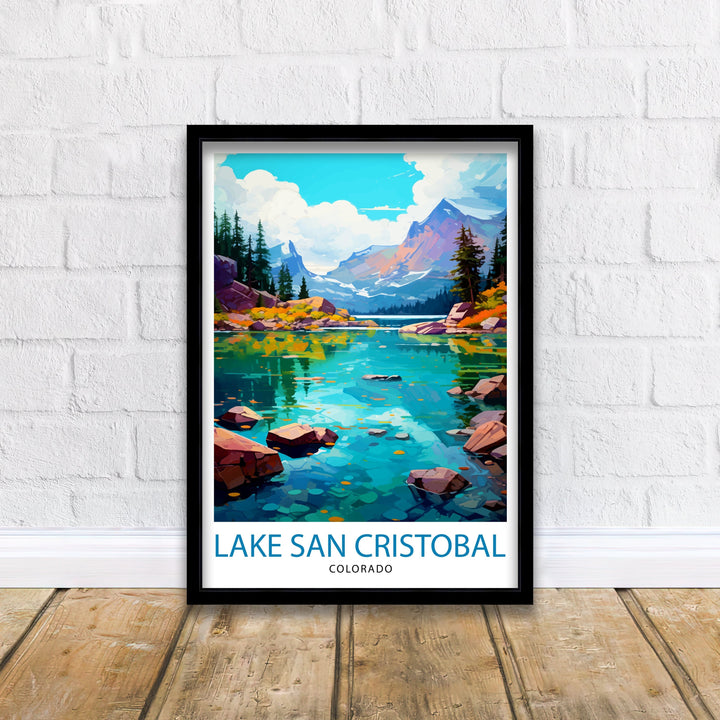 Lake San Cristobal Colorado Travel Print| Colorado Wall Decor Lake San Cristobal Poster Rocky Mountain Travel Prints Colorado Art Print
