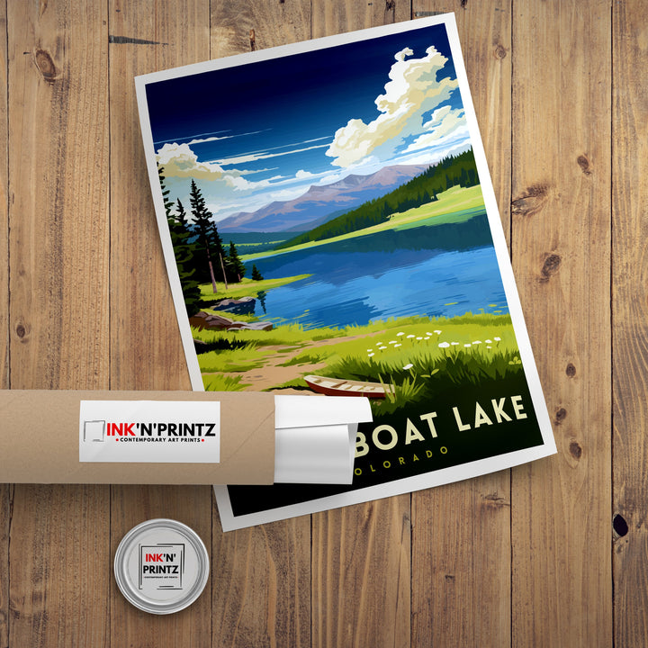 Steamboat Lake Colorado Travel Print| Colorado Wall Decor Steamboat Lake Poster Mountain Lake Travel Prints Colorado Art Print Steamboat