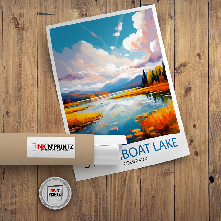 Steamboat Lake Colorado Travel Print| Colorado Wall Decor Steamboat Lake Poster Mountain Lake Travel Prints Colorado Art Print Steamboat
