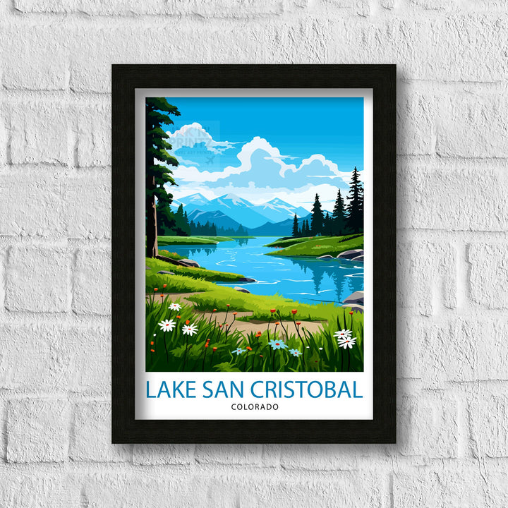 Lake San Cristobal Colorado Travel Print| Colorado Wall Decor Lake San Cristobal Poster Rocky Mountain Travel Prints Colorado Art Print
