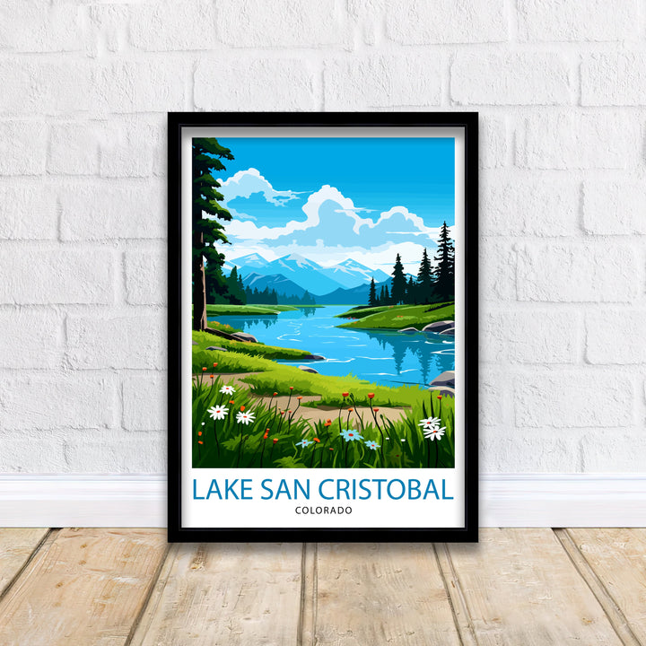 Lake San Cristobal Colorado Travel Print| Colorado Wall Decor Lake San Cristobal Poster Rocky Mountain Travel Prints Colorado Art Print