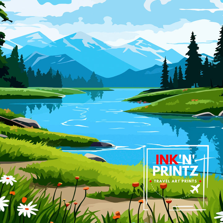 Lake San Cristobal Colorado Travel Print| Colorado Wall Decor Lake San Cristobal Poster Rocky Mountain Travel Prints Colorado Art Print