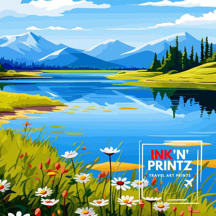 Steamboat Lake Colorado Travel Print| Colorado Wall Decor Steamboat Lake Poster Mountain Lake Travel Prints Colorado Art Print Steamboat