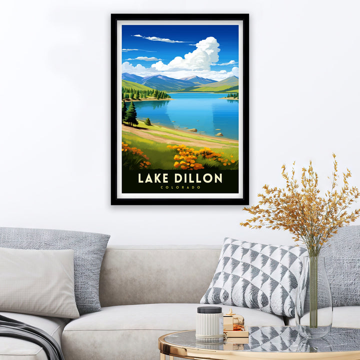 Lake Dillon Colorado Travel Print| Colorado Wall Decor Lake Dillon Poster Rocky Mountain Travel Prints Colorado Art Print Lake Dillon