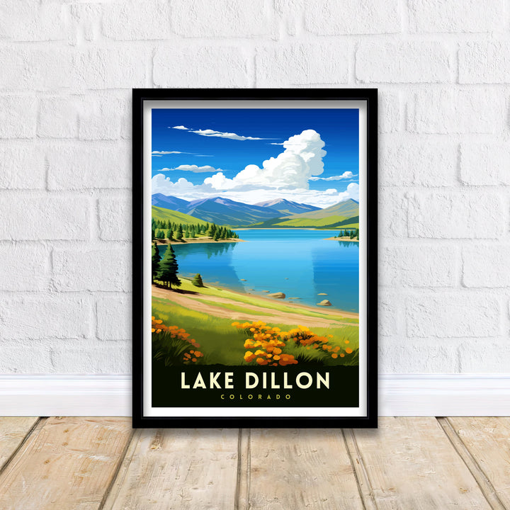 Lake Dillon Colorado Travel Print| Colorado Wall Decor Lake Dillon Poster Rocky Mountain Travel Prints Colorado Art Print Lake Dillon