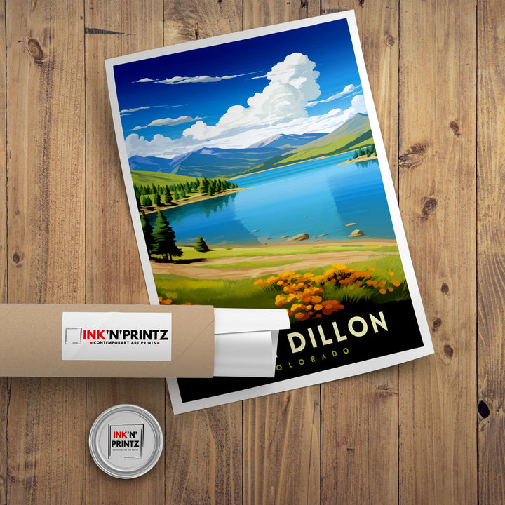 Lake Dillon Colorado Travel Print| Colorado Wall Decor Lake Dillon Poster Rocky Mountain Travel Prints Colorado Art Print Lake Dillon