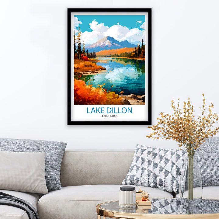 Lake Dillon Colorado Travel Print| Colorado Wall Decor Lake Dillon Poster Rocky Mountain Travel Prints Colorado Art Print Lake Dillon