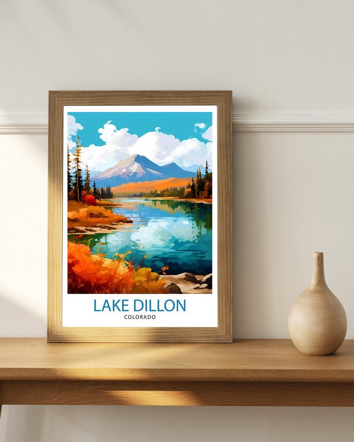 Lake Dillon Colorado Travel Print| Colorado Wall Decor Lake Dillon Poster Rocky Mountain Travel Prints Colorado Art Print Lake Dillon