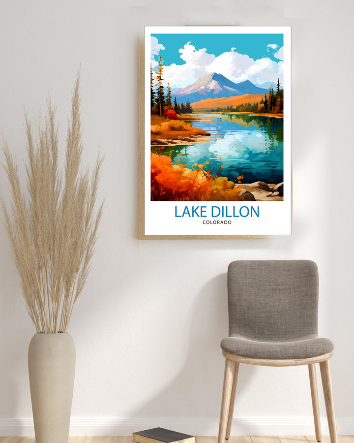 Lake Dillon Colorado Travel Print| Colorado Wall Decor Lake Dillon Poster Rocky Mountain Travel Prints Colorado Art Print Lake Dillon