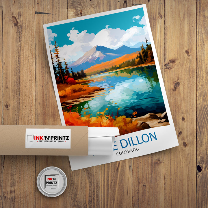 Lake Dillon Colorado Travel Print| Colorado Wall Decor Lake Dillon Poster Rocky Mountain Travel Prints Colorado Art Print Lake Dillon