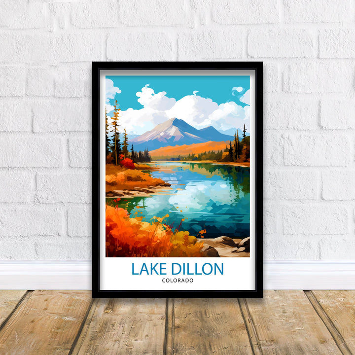 Lake Dillon Colorado Travel Print| Colorado Wall Decor Lake Dillon Poster Rocky Mountain Travel Prints Colorado Art Print Lake Dillon