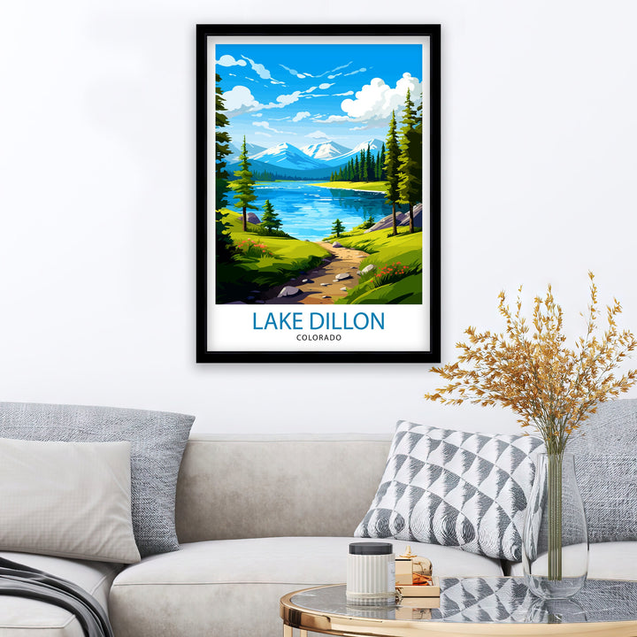 Lake Dillon Colorado Travel Print| Colorado Wall Decor Lake Dillon Poster Rocky Mountain Travel Prints Colorado Art Print Lake Dillon