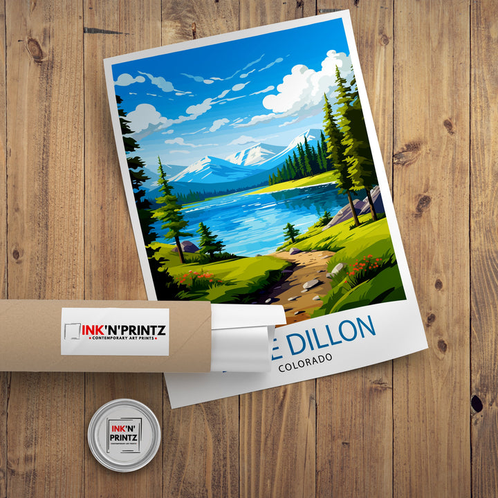 Lake Dillon Colorado Travel Print| Colorado Wall Decor Lake Dillon Poster Rocky Mountain Travel Prints Colorado Art Print Lake Dillon