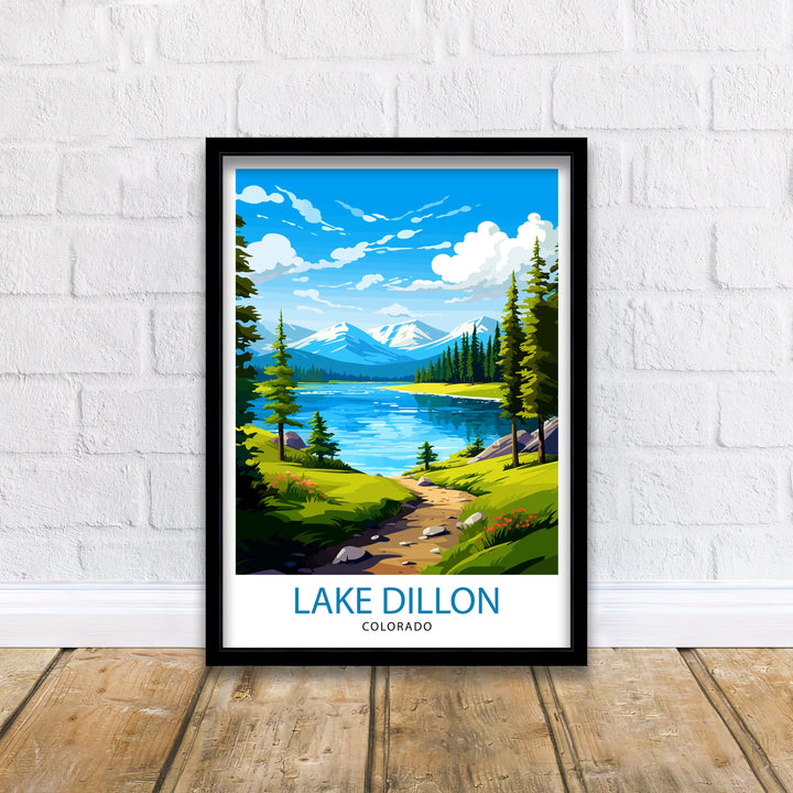 Lake Dillon Colorado Travel Print| Colorado Wall Decor Lake Dillon Poster Rocky Mountain Travel Prints Colorado Art Print Lake Dillon