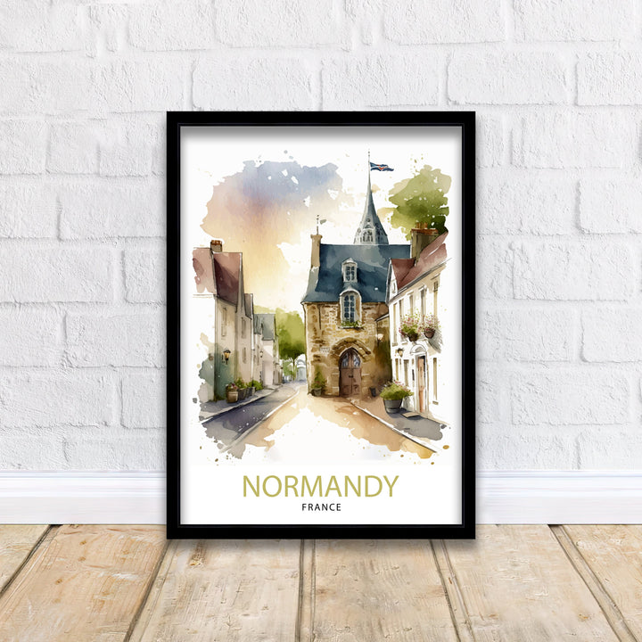 Normandy France Travel Print Normandy Wall Decor Normandy Poster France Travel Prints Normandy Art Print Normandy Illustration Normandy