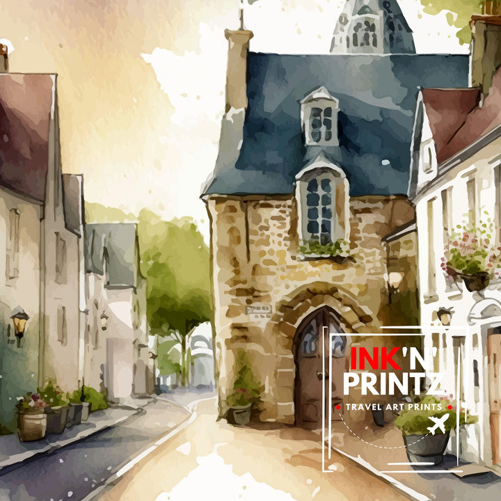 Normandy France Travel Print Normandy Wall Decor Normandy Poster France Travel Prints Normandy Art Print Normandy Illustration Normandy