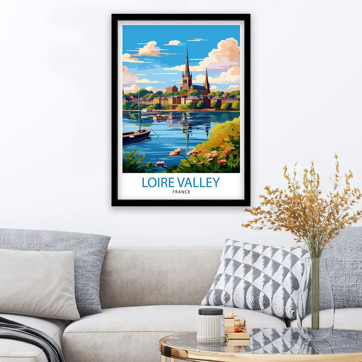 Loire Valley France Travel Print France Wall Decor Loire Valley Poster Châteaux de la Loire Prints France Art Print Loire Valley