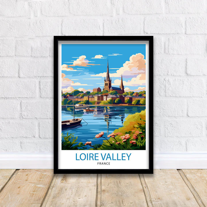 Loire Valley France Travel Print France Wall Decor Loire Valley Poster Châteaux de la Loire Prints France Art Print Loire Valley