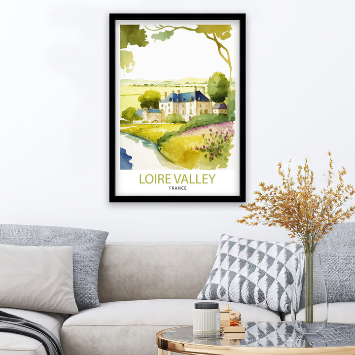 Loire Valley France Travel Print France Wall Decor Loire Valley Poster Châteaux de la Loire Prints France Art Print Loire Valley