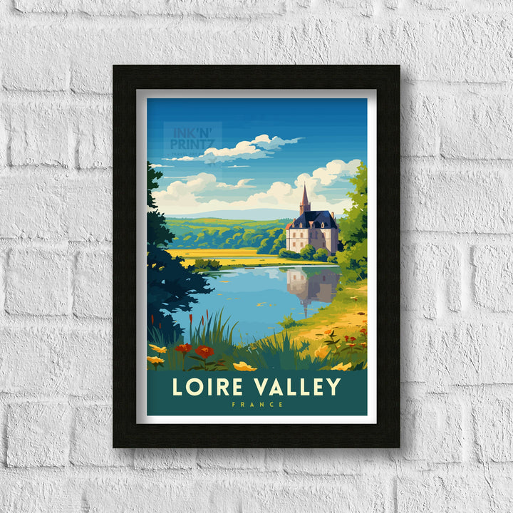 Loire Valley France Travel Print France Wall Decor Loire Valley Poster Châteaux de la Loire Prints France Art Print Loire Valley
