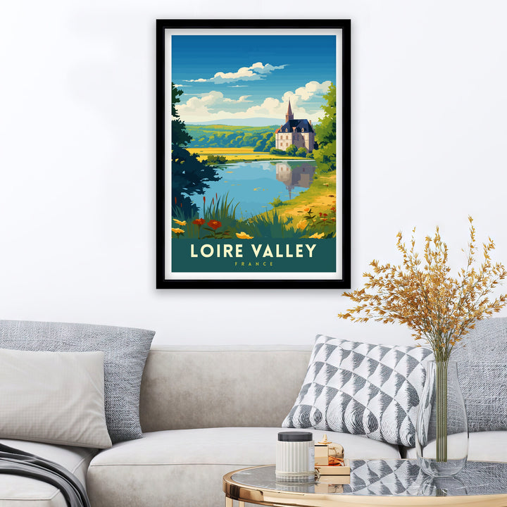 Loire Valley France Travel Print France Wall Decor Loire Valley Poster Châteaux de la Loire Prints France Art Print Loire Valley