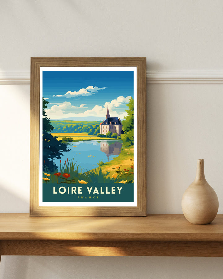 Loire Valley France Travel Print France Wall Decor Loire Valley Poster Châteaux de la Loire Prints France Art Print Loire Valley