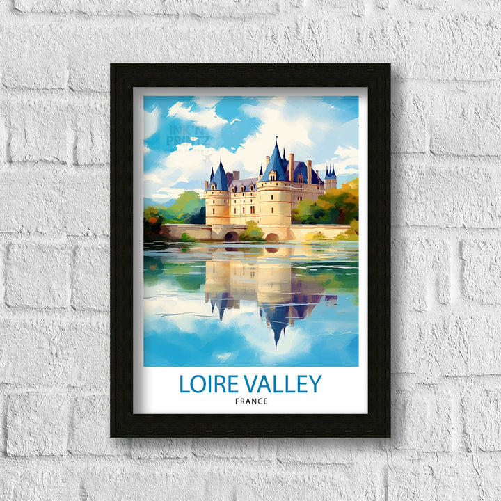 Loire Valley France Travel Print France Wall Decor Loire Valley Poster Châteaux de la Loire Prints France Art Print Loire Valley