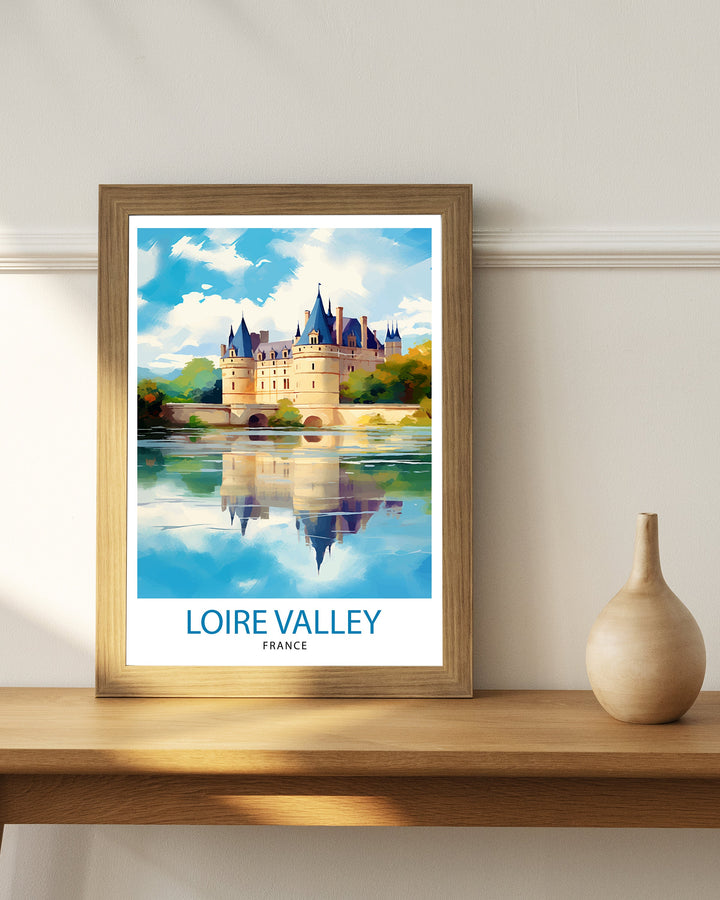 Loire Valley France Travel Print France Wall Decor Loire Valley Poster Châteaux de la Loire Prints France Art Print Loire Valley