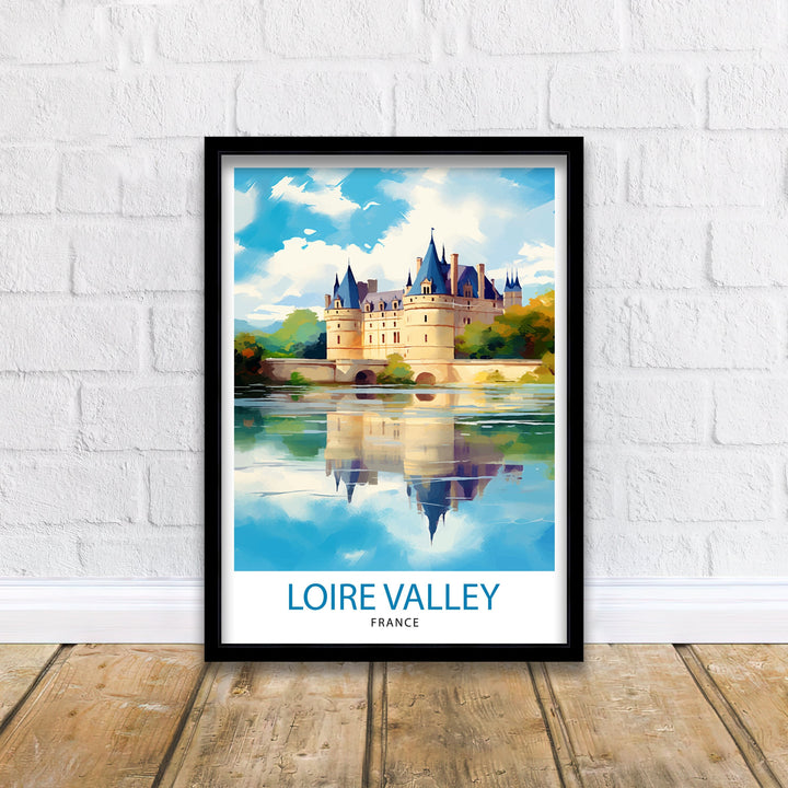 Loire Valley France Travel Print France Wall Decor Loire Valley Poster Châteaux de la Loire Prints France Art Print Loire Valley