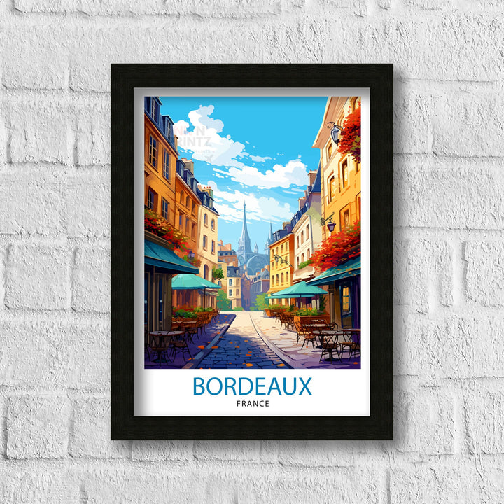 Bordeaux France Travel Print Bordeaux Wall Decor Bordeaux Poster France Travel Prints Bordeaux Art Print Bordeaux Illustration Bordeaux