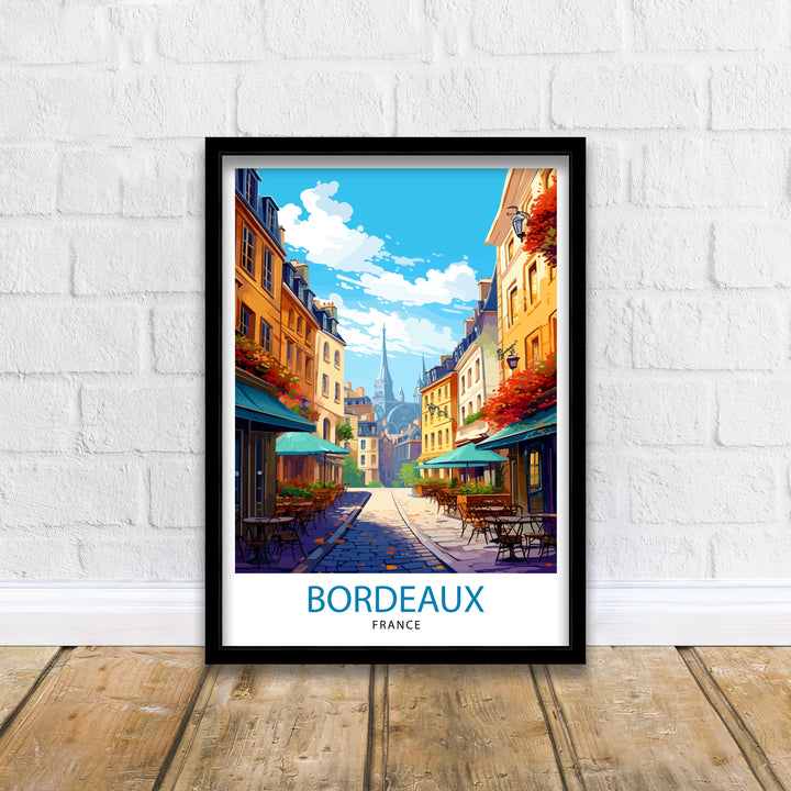 Bordeaux France Travel Print Bordeaux Wall Decor Bordeaux Poster France Travel Prints Bordeaux Art Print Bordeaux Illustration Bordeaux