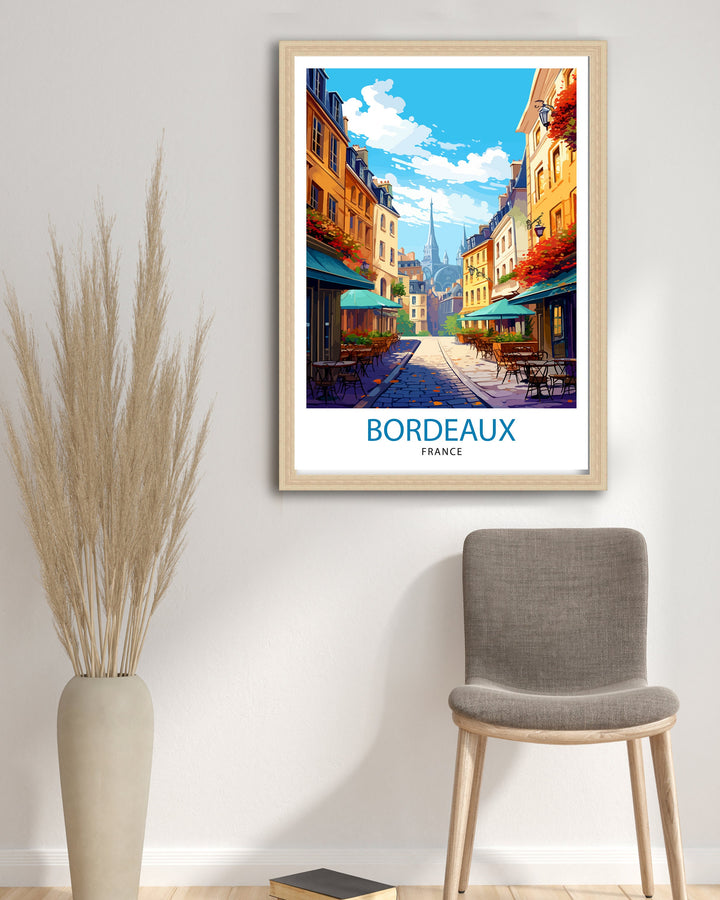 Bordeaux France Travel Print Bordeaux Wall Decor Bordeaux Poster France Travel Prints Bordeaux Art Print Bordeaux Illustration Bordeaux