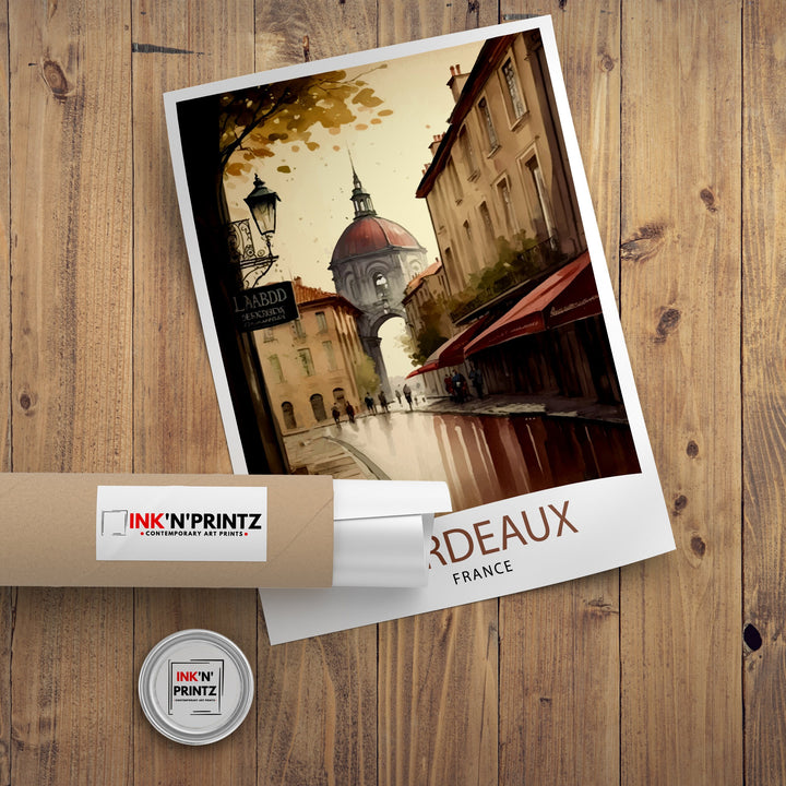 Bordeaux France Travel Print Bordeaux Wall Decor Bordeaux Poster France Travel Prints Bordeaux Art Print Bordeaux Illustration Bordeaux