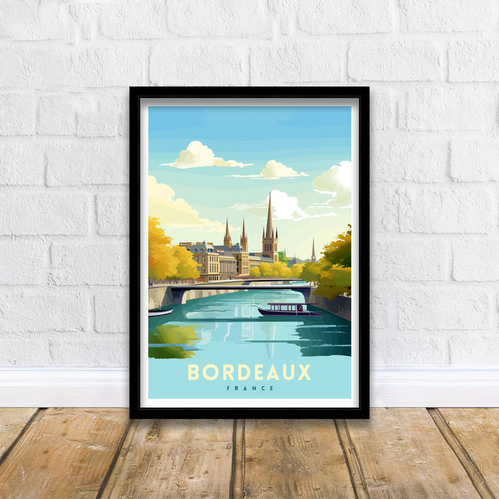 Bordeaux France Travel Print Bordeaux Wall Decor Bordeaux Poster France Travel Prints Bordeaux Art Print Bordeaux Illustration Bordeaux