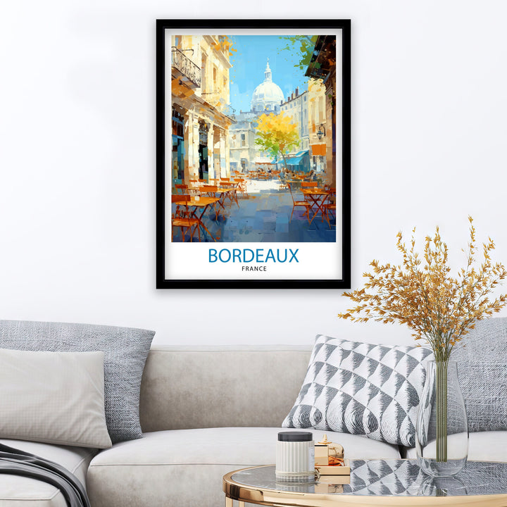 Bordeaux France Travel Print Bordeaux Wall Decor Bordeaux Poster France Travel Prints Bordeaux Art Print Bordeaux Illustration Bordeaux
