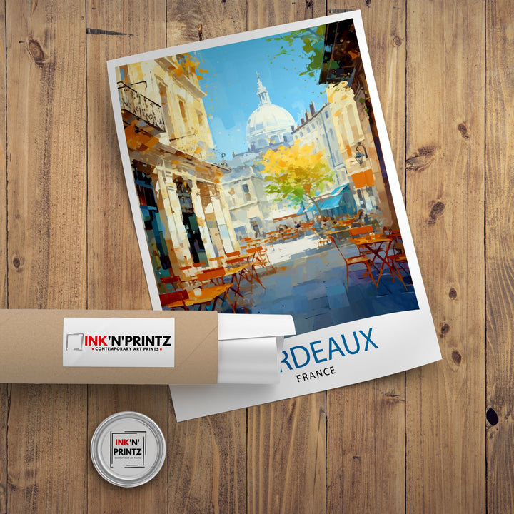 Bordeaux France Travel Print Bordeaux Wall Decor Bordeaux Poster France Travel Prints Bordeaux Art Print Bordeaux Illustration Bordeaux
