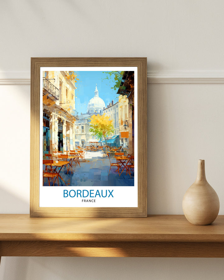 Bordeaux France Travel Print Bordeaux Wall Decor Bordeaux Poster France Travel Prints Bordeaux Art Print Bordeaux Illustration Bordeaux