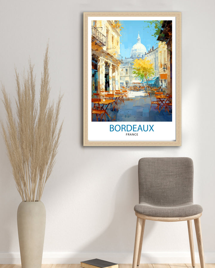Bordeaux France Travel Print Bordeaux Wall Decor Bordeaux Poster France Travel Prints Bordeaux Art Print Bordeaux Illustration Bordeaux